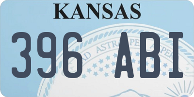 KS license plate 396ABI