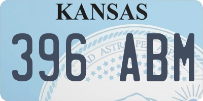 KS license plate 396ABM