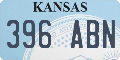 KS license plate 396ABN