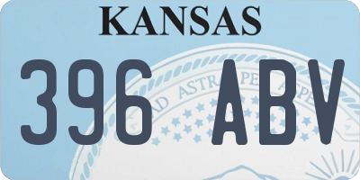 KS license plate 396ABV