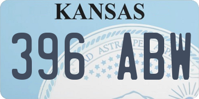 KS license plate 396ABW