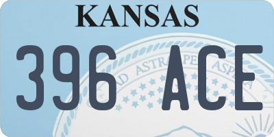 KS license plate 396ACE