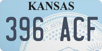 KS license plate 396ACF