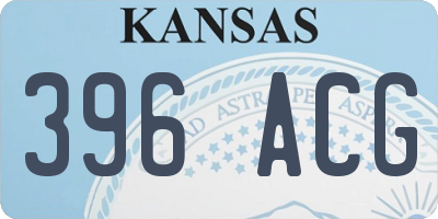 KS license plate 396ACG