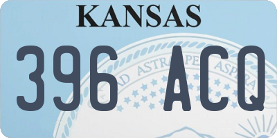 KS license plate 396ACQ
