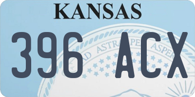 KS license plate 396ACX