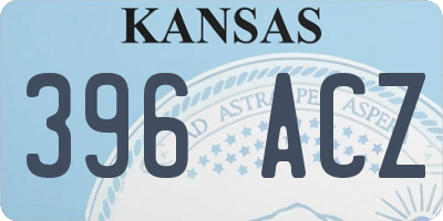 KS license plate 396ACZ
