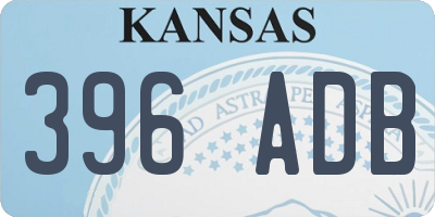 KS license plate 396ADB