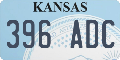 KS license plate 396ADC