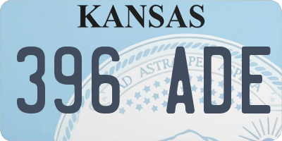 KS license plate 396ADE