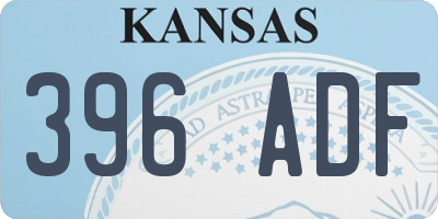 KS license plate 396ADF