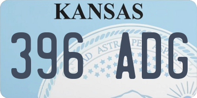 KS license plate 396ADG