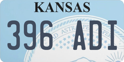 KS license plate 396ADI