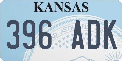 KS license plate 396ADK
