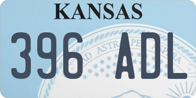 KS license plate 396ADL