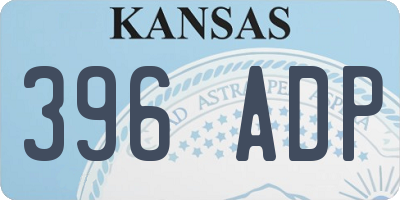 KS license plate 396ADP