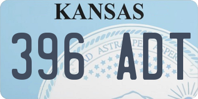 KS license plate 396ADT