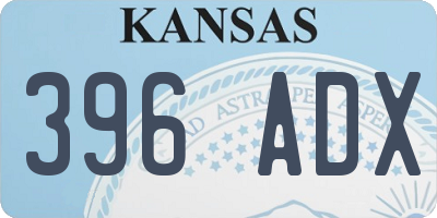 KS license plate 396ADX