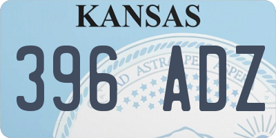 KS license plate 396ADZ