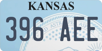 KS license plate 396AEE