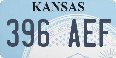 KS license plate 396AEF