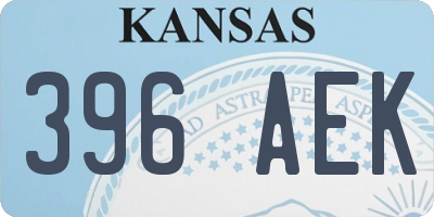 KS license plate 396AEK