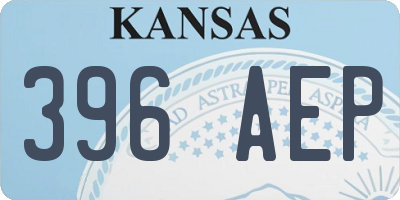 KS license plate 396AEP