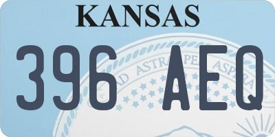 KS license plate 396AEQ