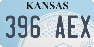 KS license plate 396AEX