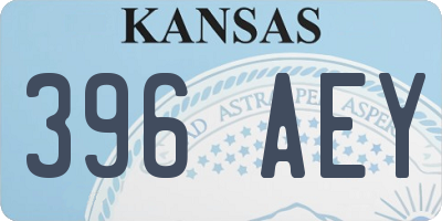 KS license plate 396AEY