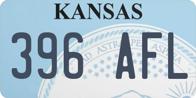 KS license plate 396AFL
