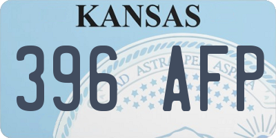 KS license plate 396AFP