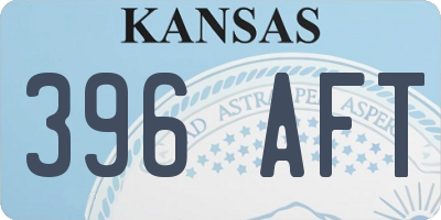 KS license plate 396AFT