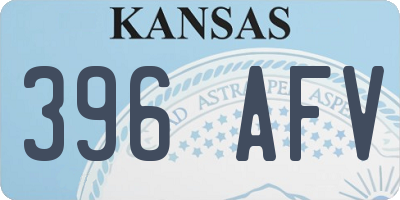 KS license plate 396AFV