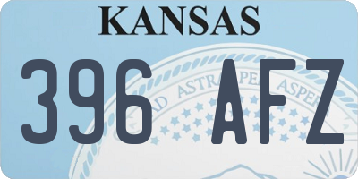 KS license plate 396AFZ