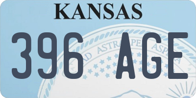 KS license plate 396AGE