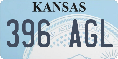 KS license plate 396AGL