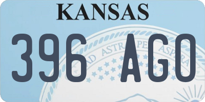 KS license plate 396AGO