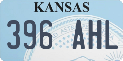KS license plate 396AHL