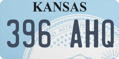 KS license plate 396AHQ