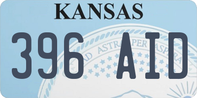 KS license plate 396AID
