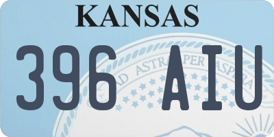 KS license plate 396AIU