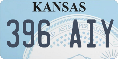 KS license plate 396AIY
