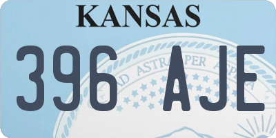 KS license plate 396AJE