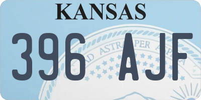 KS license plate 396AJF