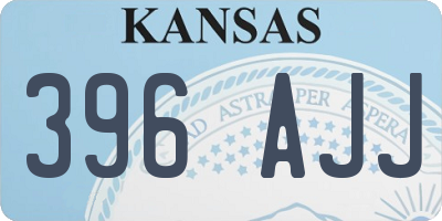 KS license plate 396AJJ
