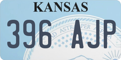 KS license plate 396AJP