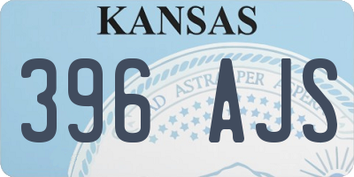 KS license plate 396AJS