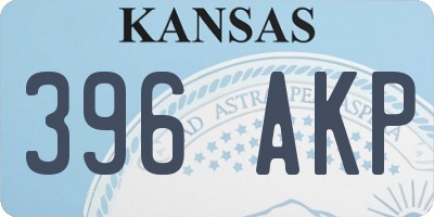 KS license plate 396AKP