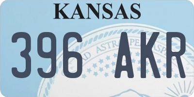 KS license plate 396AKR
